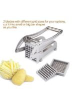 Manual Stainless Steel Potato Slicer - French Fries & Vegetable Cutter Machine - Image 3